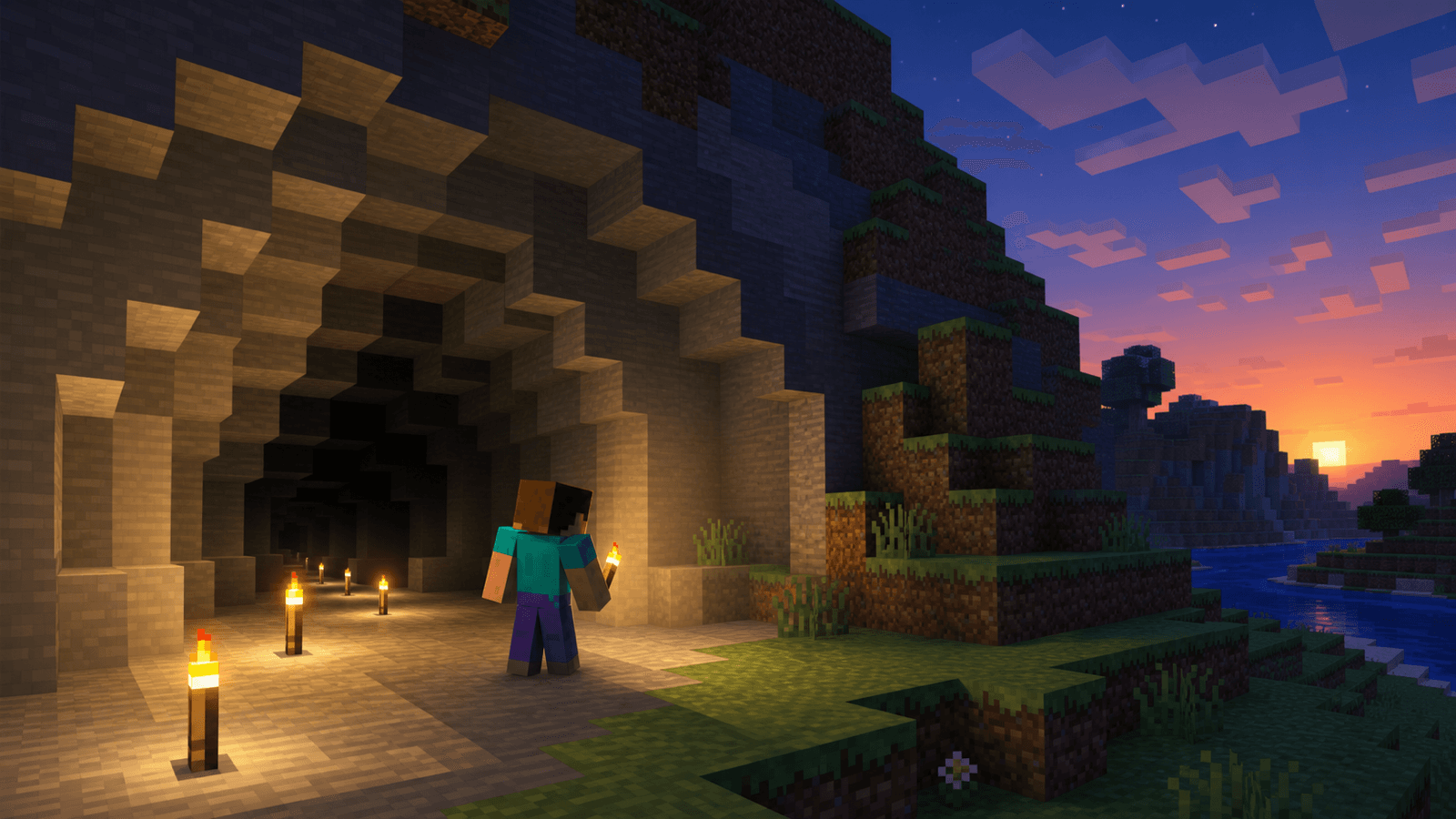 Minecraft editorial cover for "A Short History of Minecraft's Old Lighting" inspired by ground the post in documented minecraft history, then explain why the change still matters to players comparing vanilla servers today.
