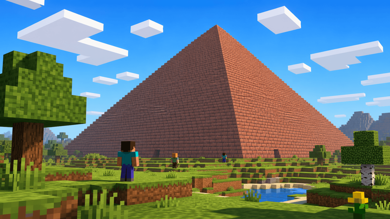 Minecraft editorial cover for "Brick Pyramids Explained: Minecraft's Forgotten Test Structures" inspired by ground the post in documented minecraft history, then explain why the change still matters to shared-world players and smp communities today.