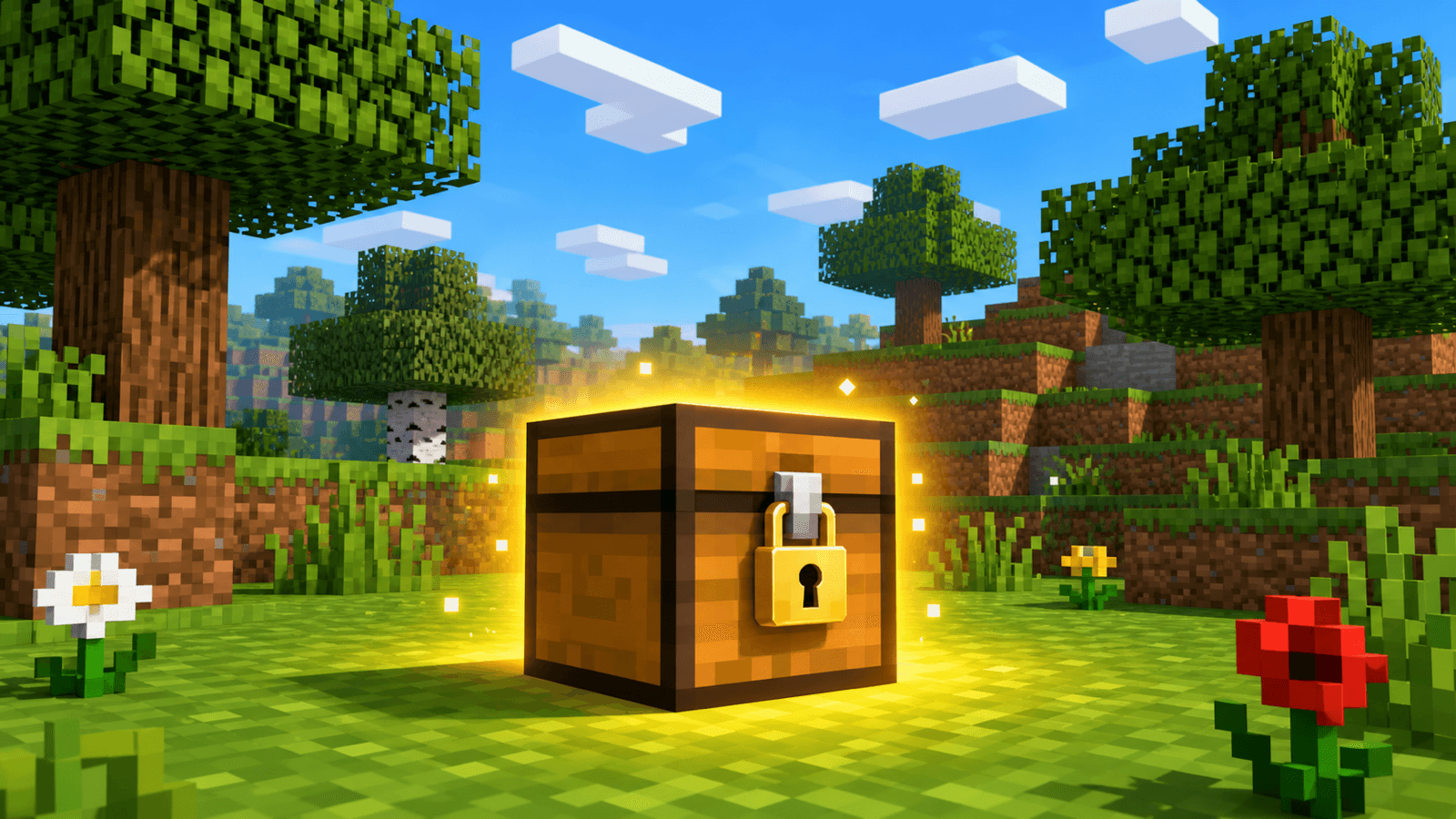 Minecraft editorial cover for "Locked Chests and the April Fools Story Behind Them" inspired by ground the post in documented minecraft history, then explain why the change still matters to players comparing vanilla servers today.