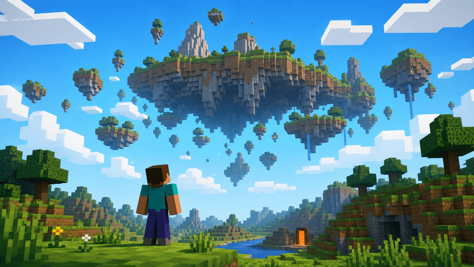 Minecraft editorial cover for "The Sky Dimension That Never Shipped" inspired by ground the post in documented minecraft history, then explain why the change still matters to shared-world players and smp communities today.