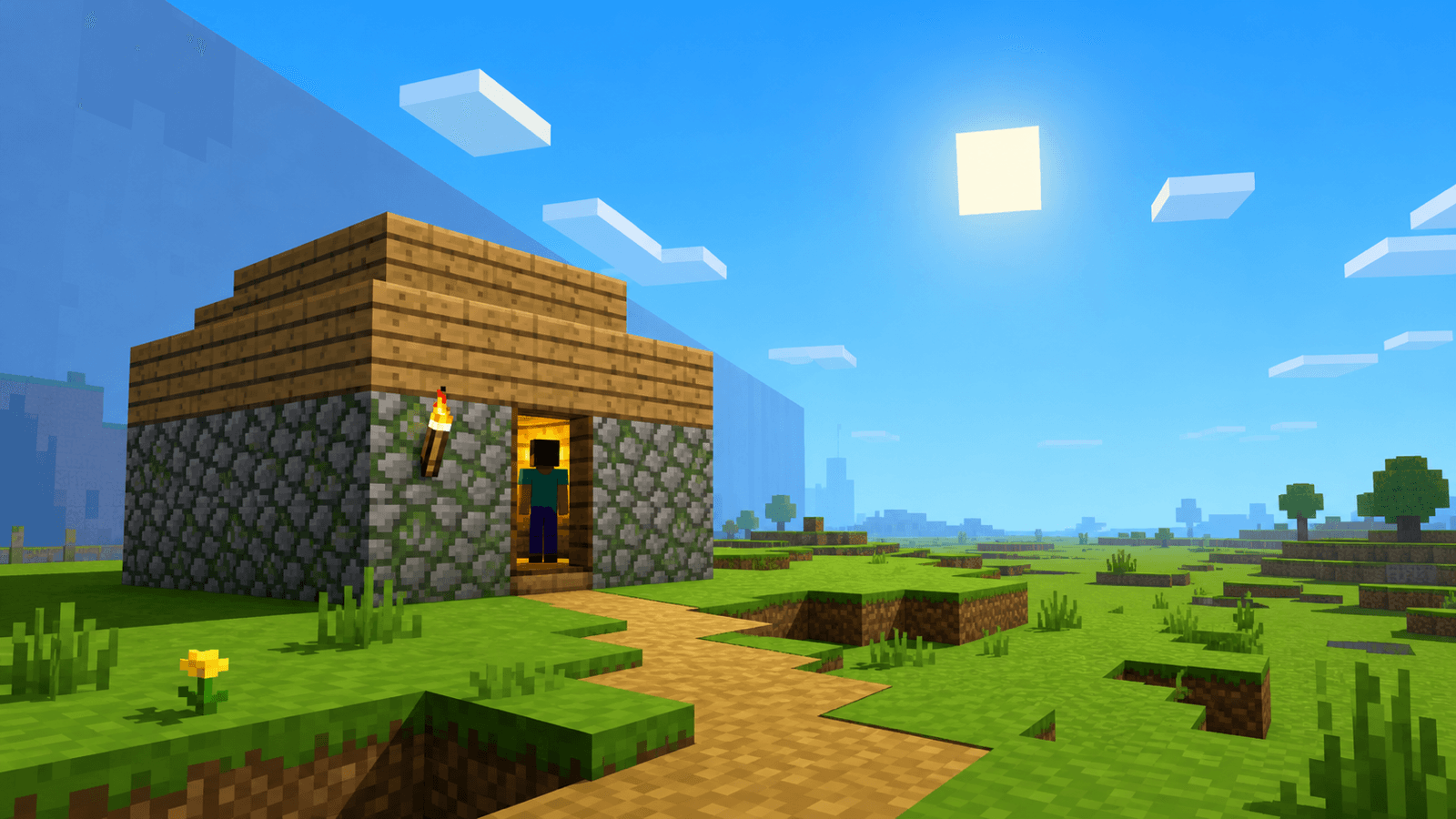 Minecraft editorial cover for "Why the Starting House Mattered in Indev" inspired by ground the post in documented minecraft history, then explain why the change still matters to shared-world players and smp communities today.